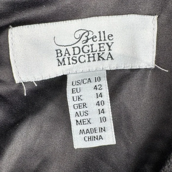 plus size little black mini dress Badgley Mischka Polished Cotton Dress - Designers main image 0